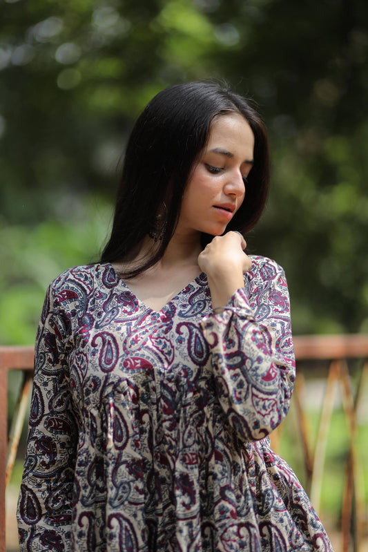 Casual Cotton Short Top - Gray