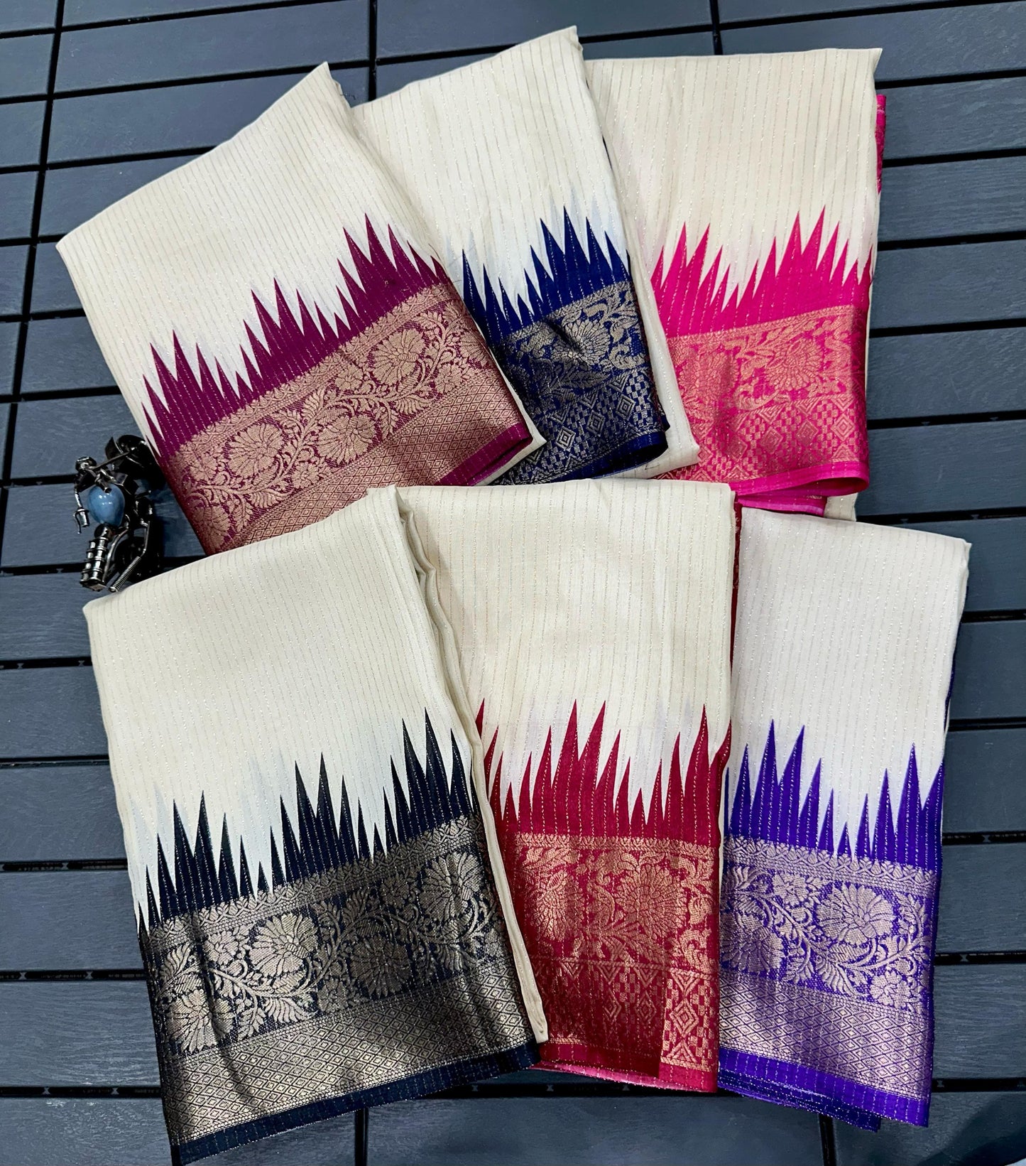 New Launch: Rekko Silk Floral Saree with Contrast Border