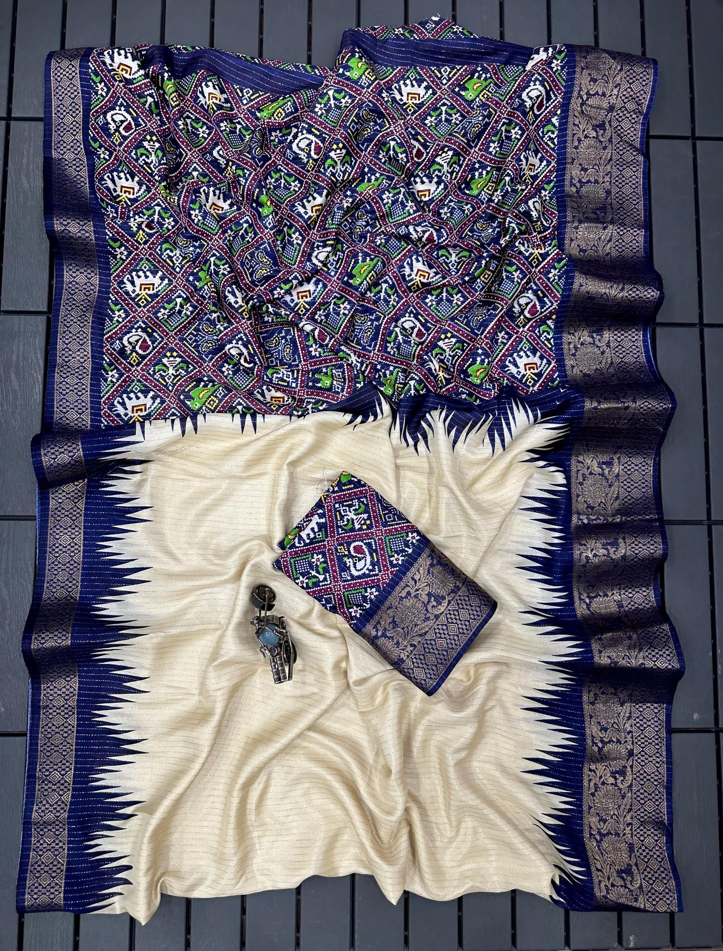 New Launch: Rekko Silk Floral Saree with Contrast Border