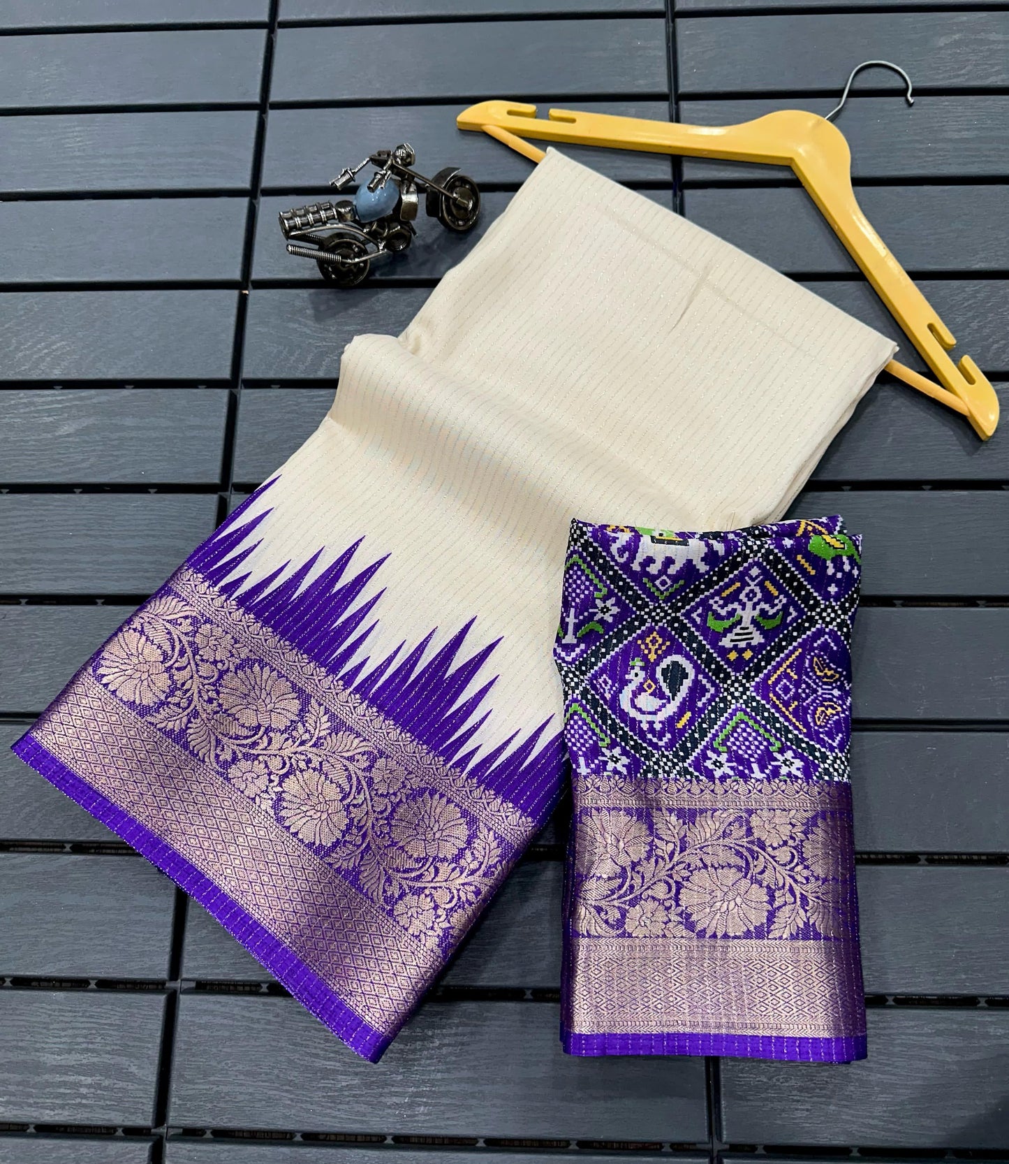 New Launch: Rekko Silk Floral Saree with Contrast Border