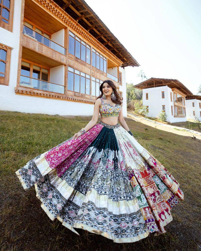 PRESENTING NEW DESIGNER PRINTED LAHENGA CHOLI