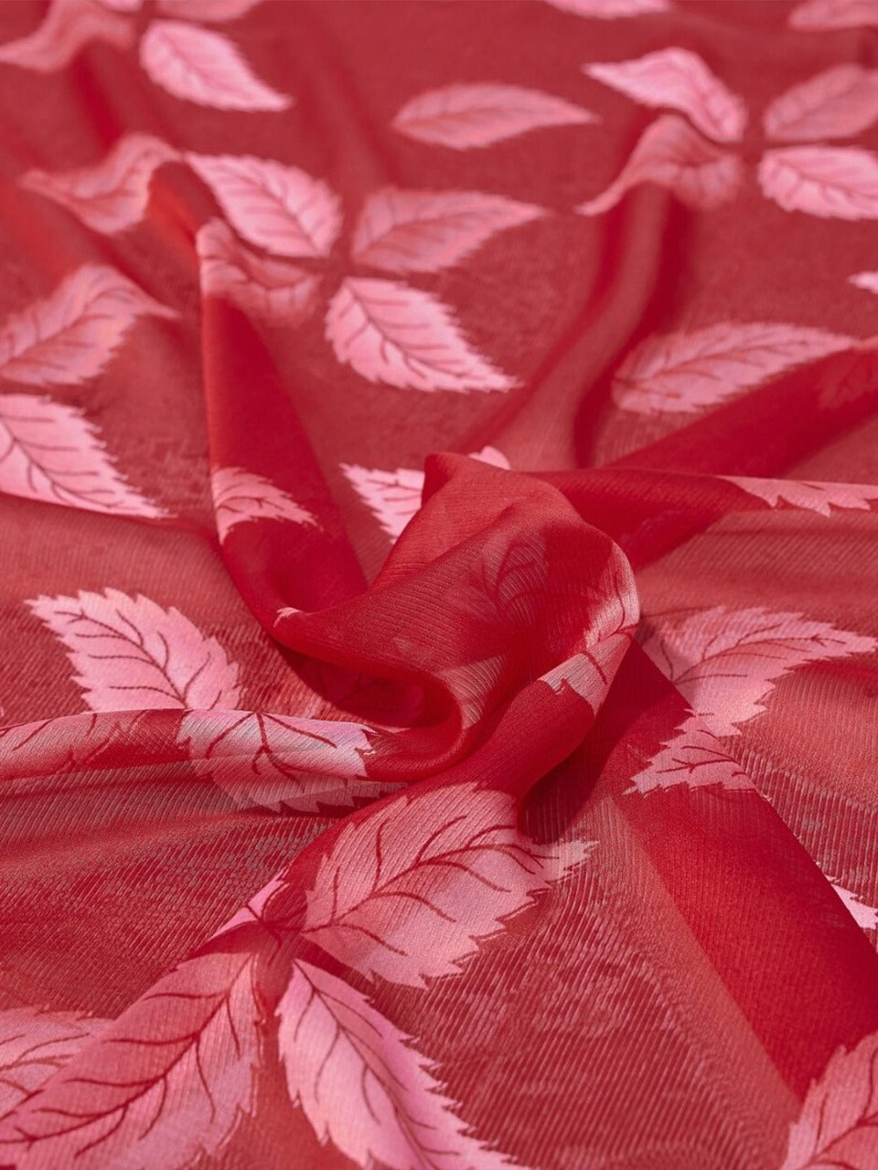 Lightweight Soft Chiffon Saree with Wax Finish