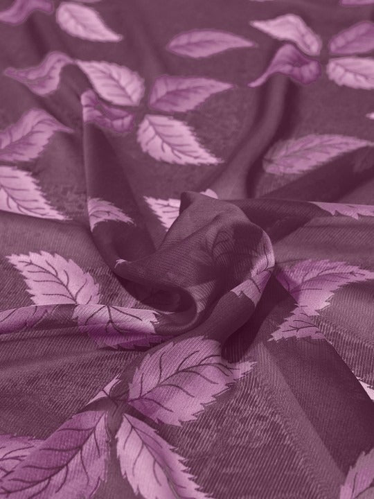 Lightweight Soft Chiffon Saree with Wax Finish