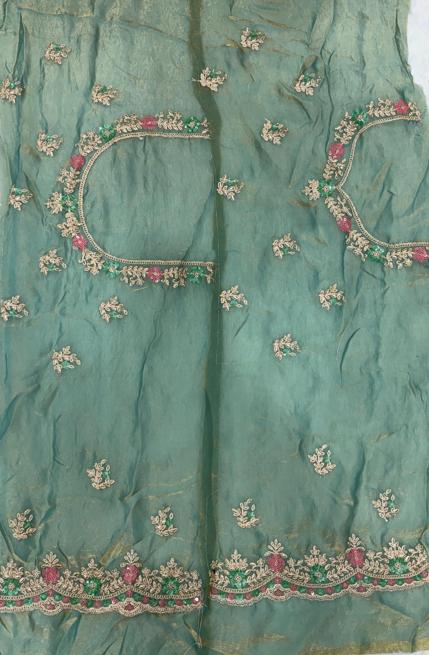 Royal Radiance: Multicolour Sequin Saree in Soft Silk