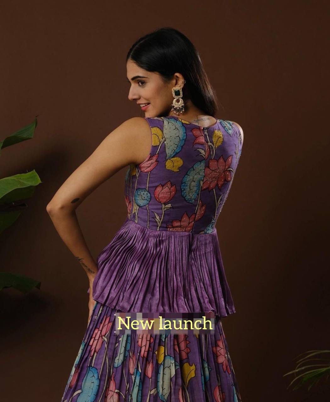 Festival Special Kalamkari Crop Top Lehenga Set