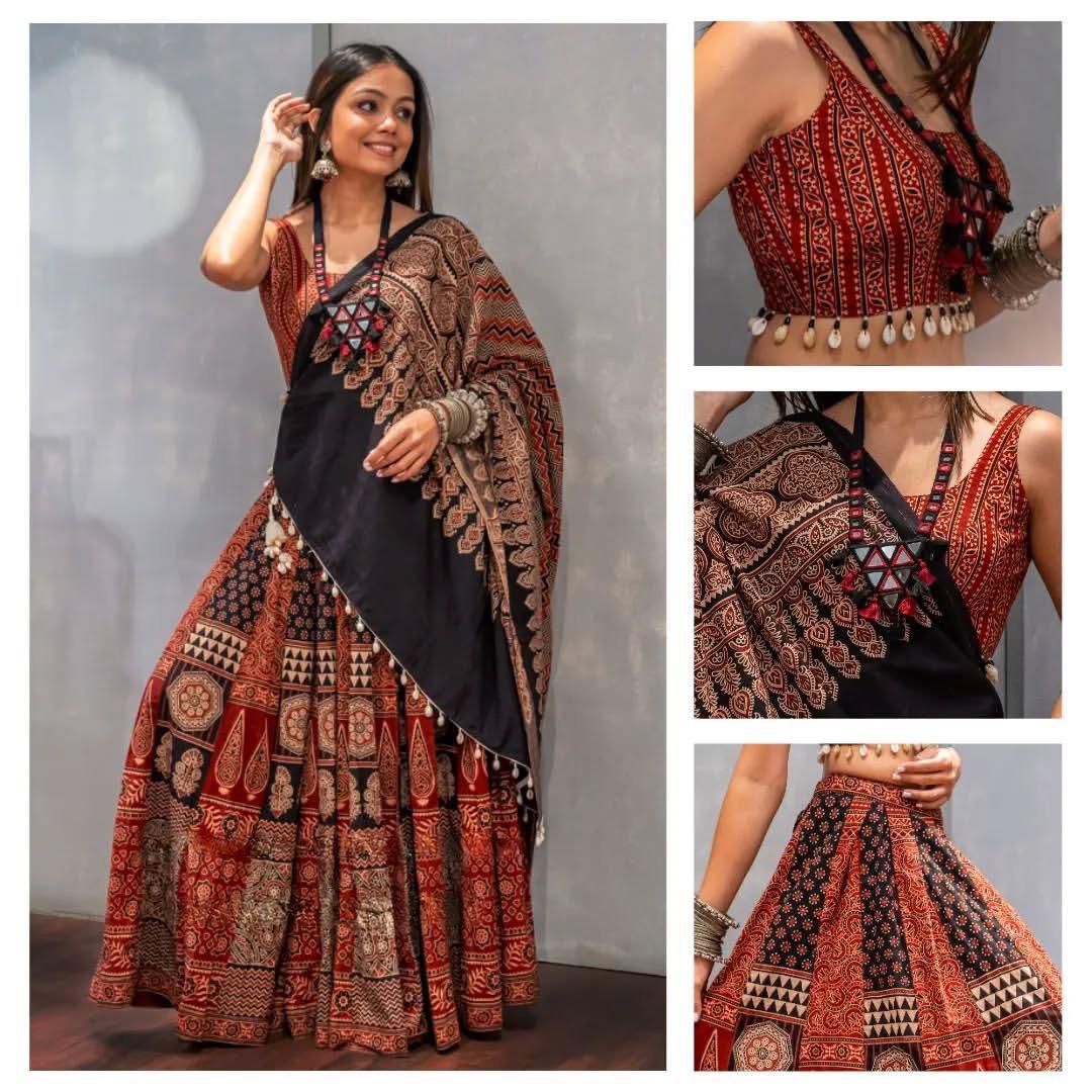 Traditional Printed Lehenga Choli for Navratri