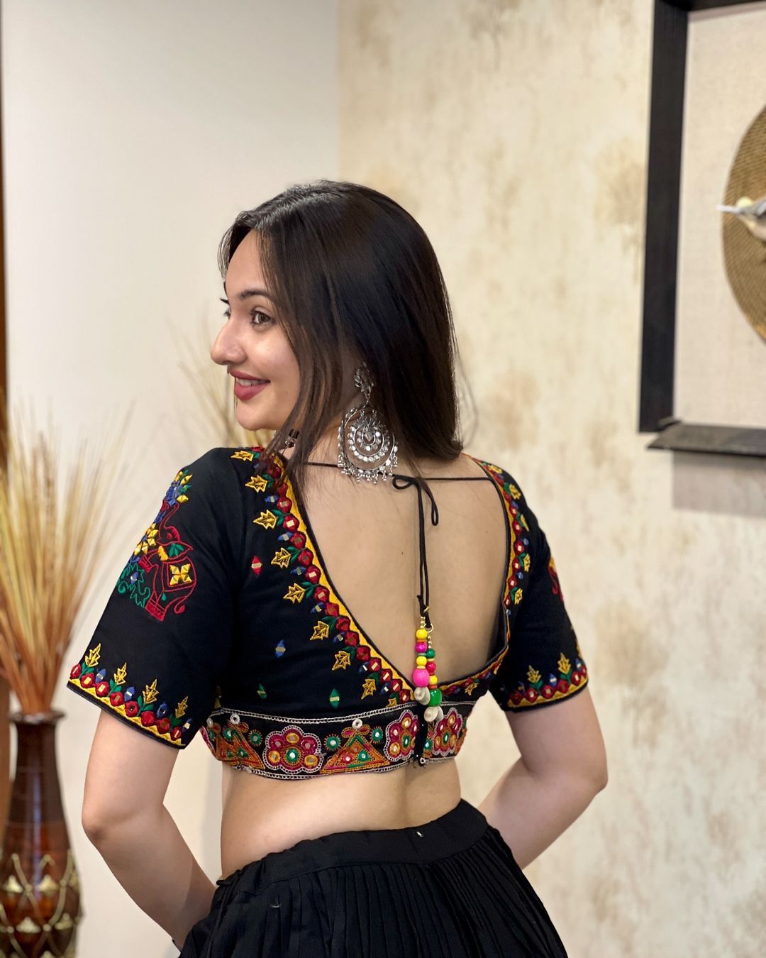 Navratri 2024 Printed Cotton Lehenga Choli Set with Leheriya Dupatta – Celebrate in Vibrant Gujarati Style