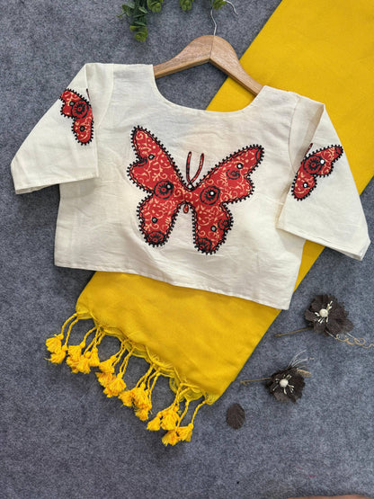 Premium Navratri Special Khadi Cotton Saree ✨