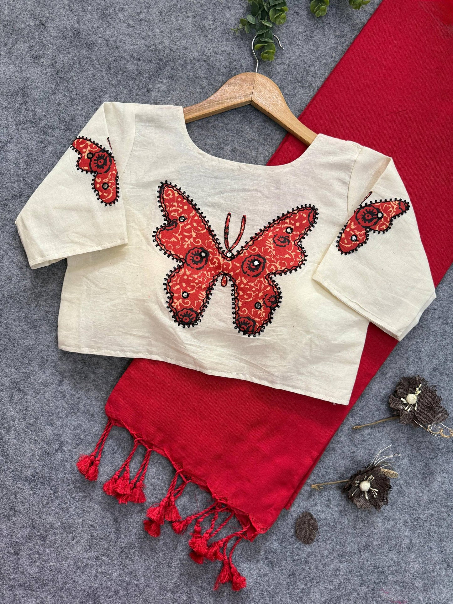 Premium Navratri Special Khadi Cotton Saree ✨