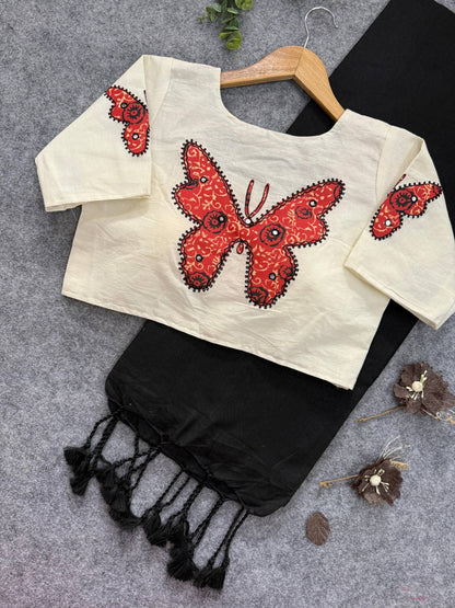 Premium Navratri Special Khadi Cotton Saree ✨