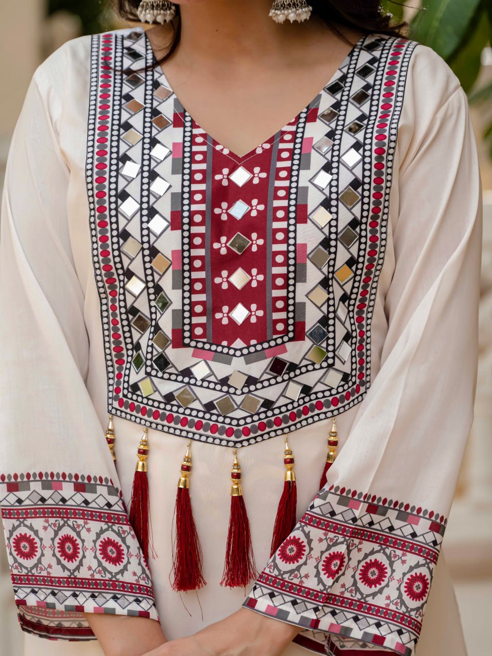 Printed Maslin Top with Palazzo and Stylish Dupatta