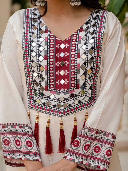 Printed Maslin Top with Palazzo and Stylish Dupatta