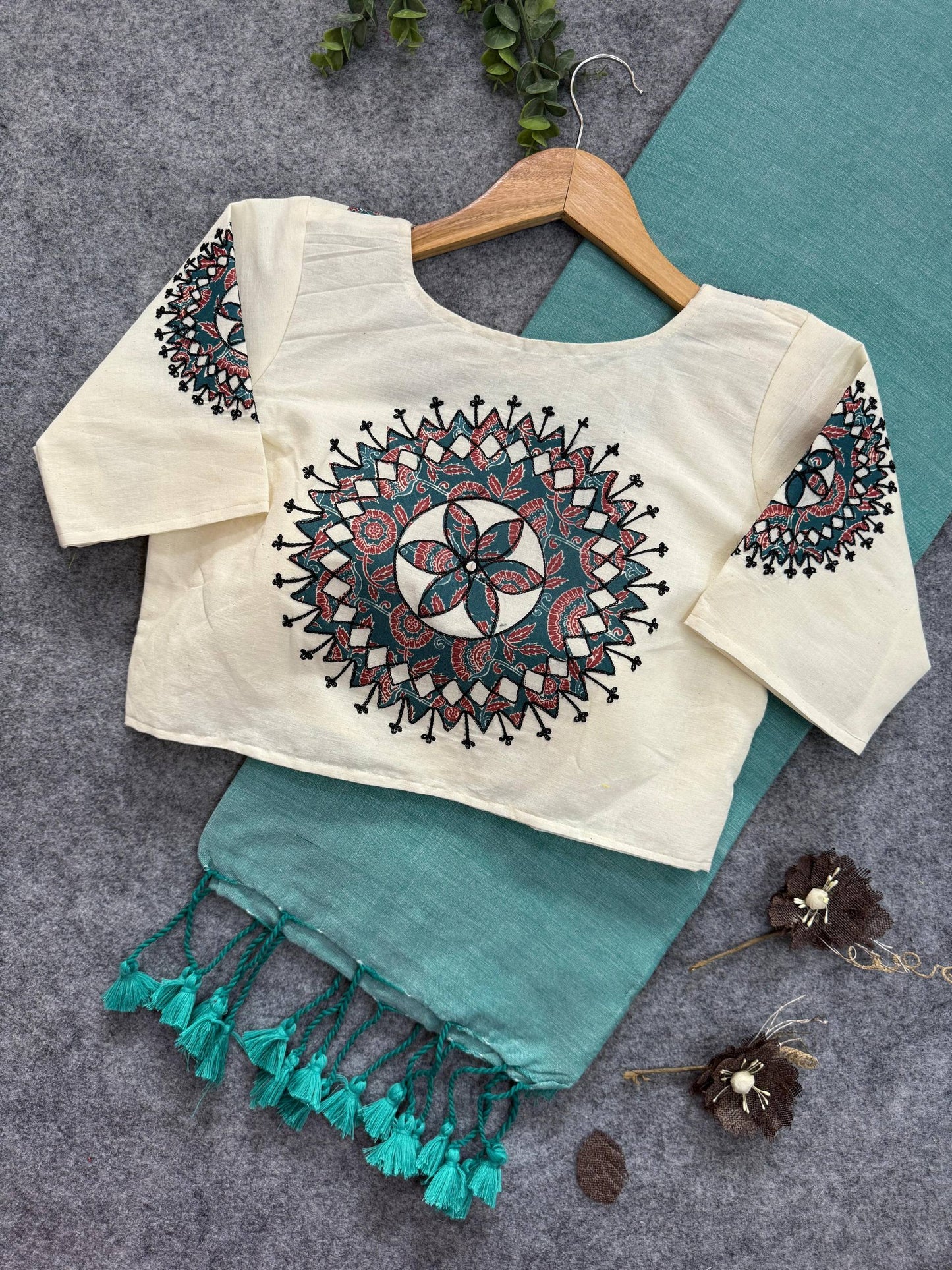 Premium Navratri Special Khadi Cotton Saree ✨