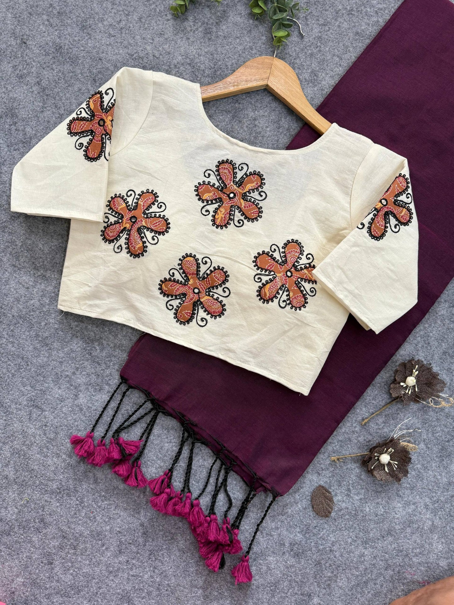 Premium Navratri Special Khadi Cotton Saree ✨