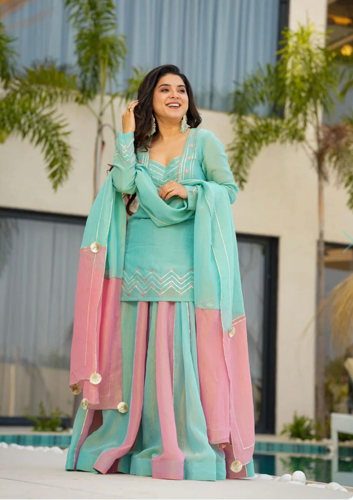 Ethnic Party Look Lehenga Set in Premium Currency Silk