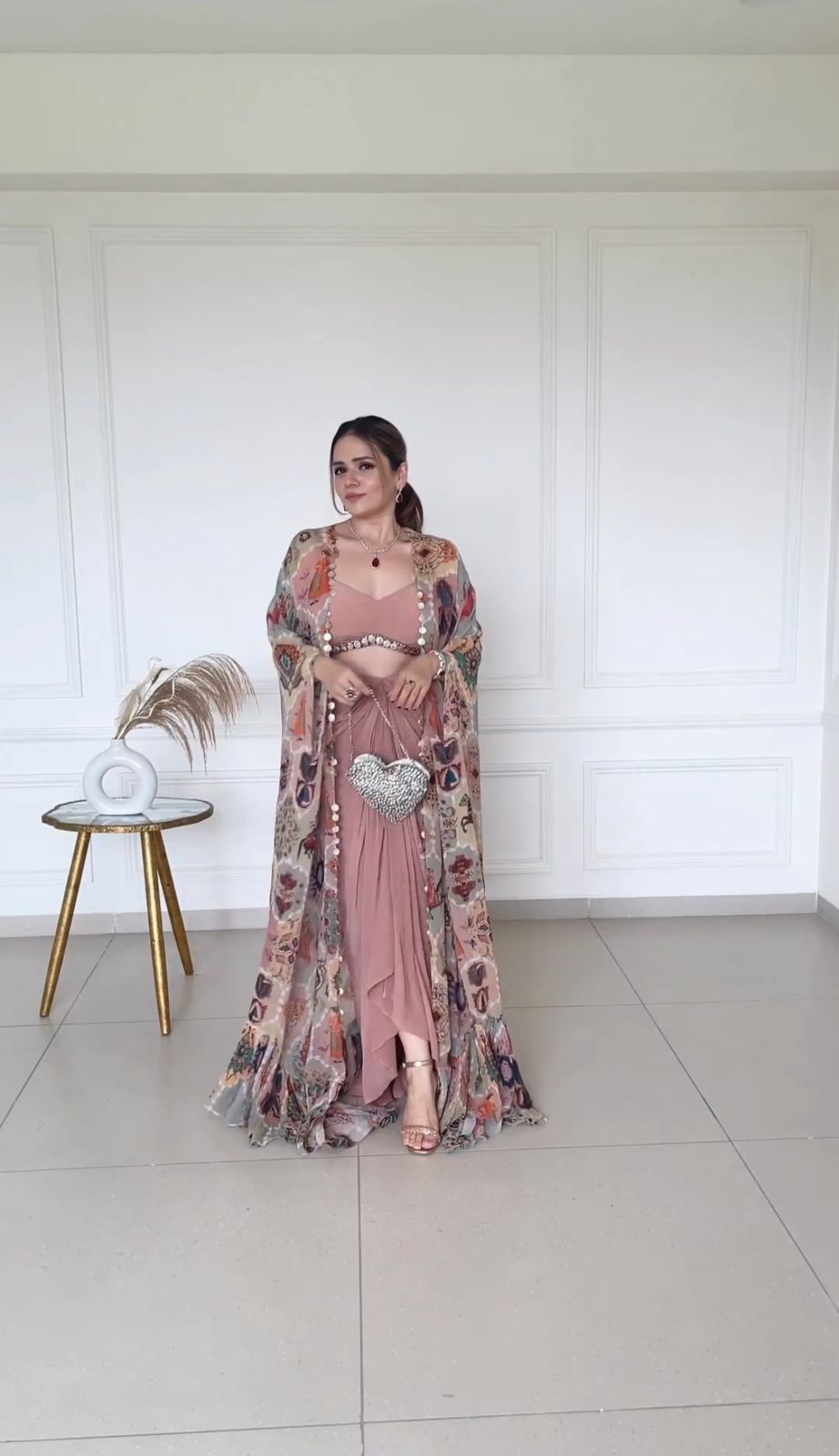 Stylish Fiona Silk Indo-Western Set for Weddings & Parties