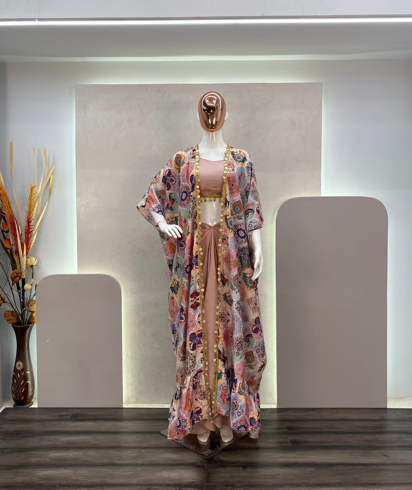 Stylish Fiona Silk Indo-Western Set for Weddings & Parties