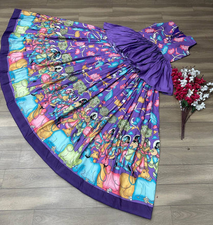 Festival Special Kalamkari Crop Top Lehenga Set