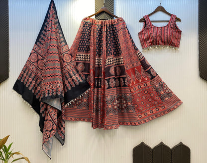 Traditional Printed Lehenga Choli for Navratri