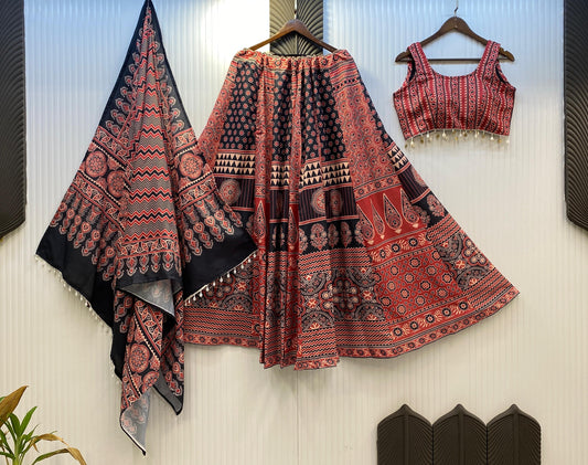 Traditional Printed Lehenga Choli for Navratri