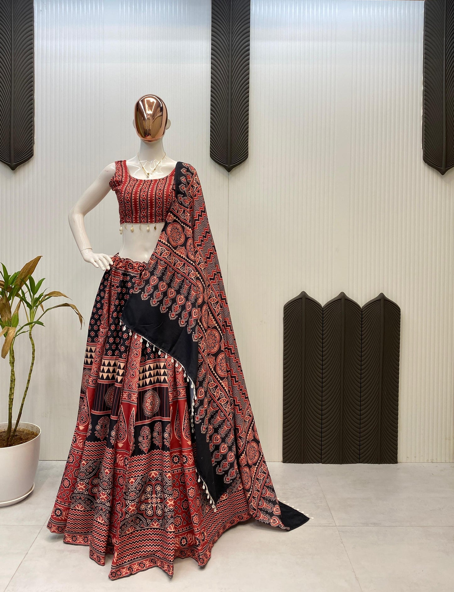 Traditional Printed Lehenga Choli for Navratri