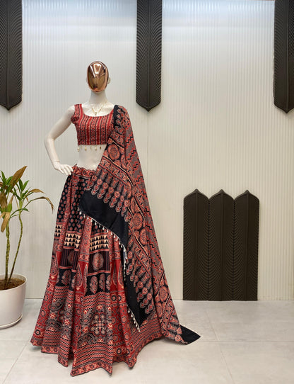 Traditional Printed Lehenga Choli for Navratri