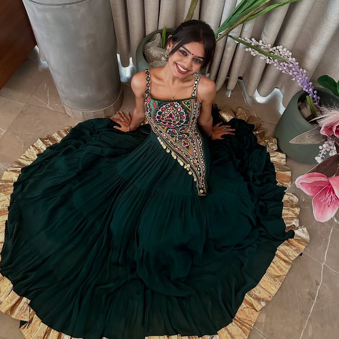 Stylish Gotta Satin Patto Lehenga Choli for Festivals