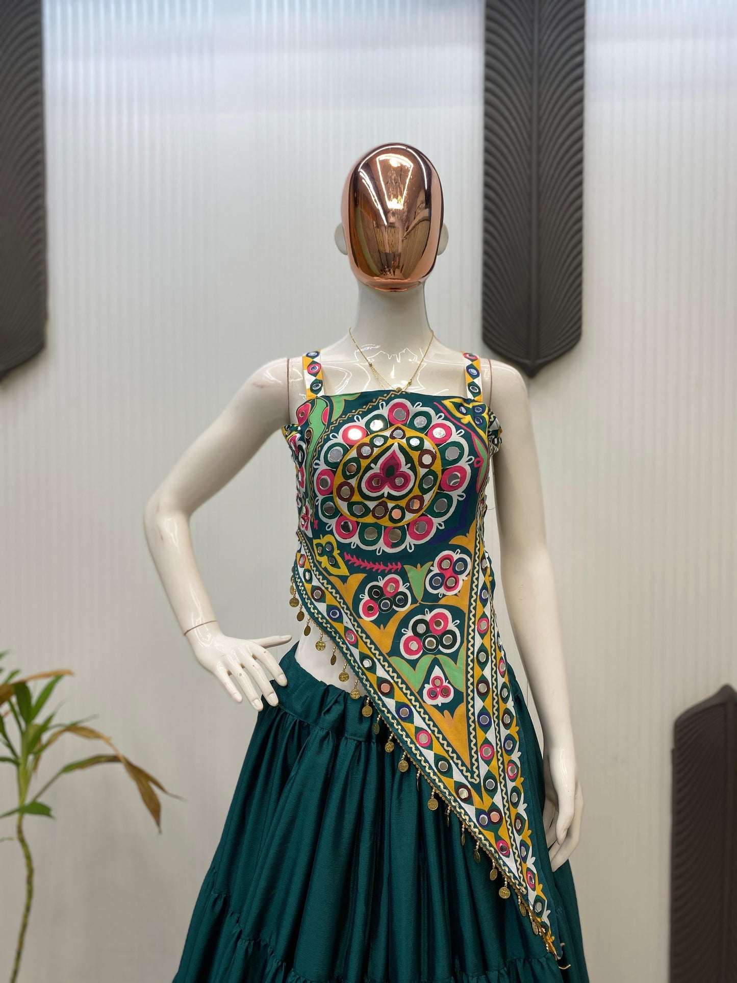 Stylish Gotta Satin Patto Lehenga Choli for Festivals