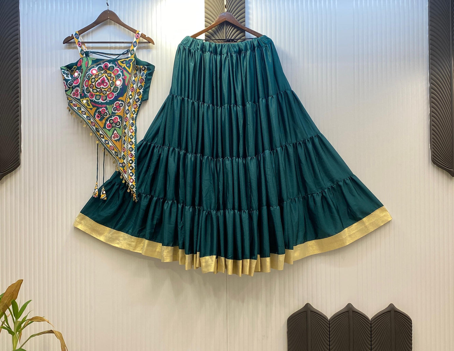 Stylish Gotta Satin Patto Lehenga Choli for Festivals