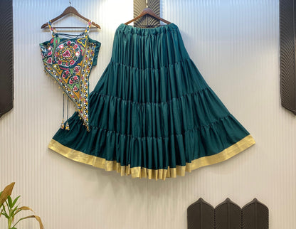 Stylish Gotta Satin Patto Lehenga Choli for Festivals