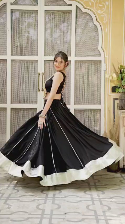 Chaniya Choli for Garba Nights – Gamthi Work Blouse & Rayon Lehenga