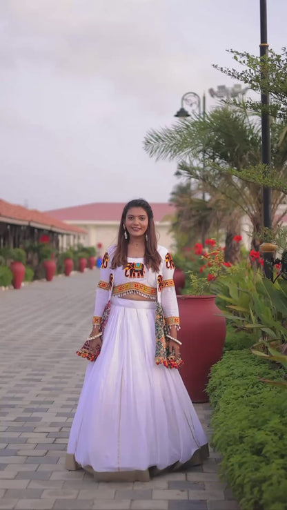 Gamthi Work Koti & Lehenga Choli Set for Navratri