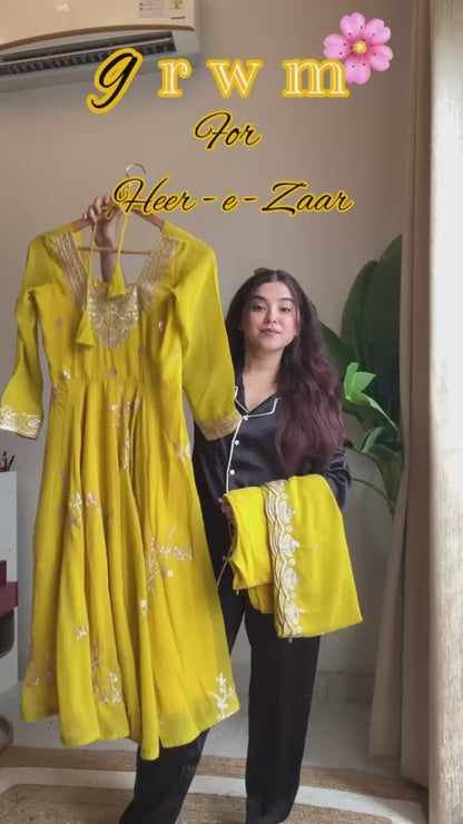 Premium Fox Georgette Sequin Gown Pant Set